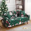 imageMybedsoul Christmas Printed Sofa Cover Santa Claus Elastic Couch Cover Machine Washable Christmas Theme Red Sofa Slipcover for Living Room3 SeaterChristmas3