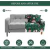 imageMybedsoul Christmas Printed Sofa Cover Santa Claus Elastic Couch Cover Machine Washable Christmas Theme Red Sofa Slipcover for Living Room3 SeaterChristmas3