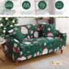 imageMybedsoul Christmas Printed Sofa Cover Santa Claus Elastic Couch Cover Machine Washable Christmas Theme Red Sofa Slipcover for Living Room3 SeaterChristmas3
