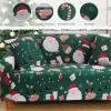 imageMybedsoul Christmas Printed Sofa Cover Santa Claus Elastic Couch Cover Machine Washable Christmas Theme Red Sofa Slipcover for Living Room3 SeaterChristmas3