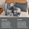 imageMybedsoul Brown Aztec Style Comforter Set 7 Pieces Queen Size Boho Bed in a Bag AllSeason Bedding Set with Sheets ampamp Pillow Shams Bohemian Geometric Striped PatternBlack Grey