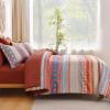 imageMybedsoul Brown Aztec Style Comforter Set 7 Pieces Queen Size Boho Bed in a Bag AllSeason Bedding Set with Sheets ampamp Pillow Shams Bohemian Geometric Striped PatternOrange Red