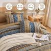 imageMybedsoul Brown Aztec Style Comforter Set 7 Pieces Queen Size Boho Bed in a Bag AllSeason Bedding Set with Sheets ampamp Pillow Shams Bohemian Geometric Striped PatternBrown