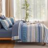 imageMybedsoul Brown Aztec Style Comforter Set 7 Pieces Queen Size Boho Bed in a Bag AllSeason Bedding Set with Sheets ampamp Pillow Shams Bohemian Geometric Striped PatternBlue
